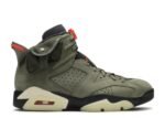 Jordan Retro 6 Travis Scott Olive Réplica