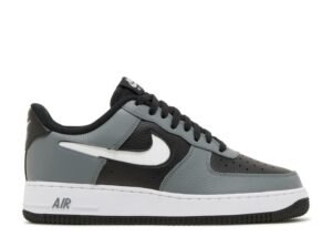 AIR FORCE 1 'GREY BLACK CUT OUT SWOOSH'