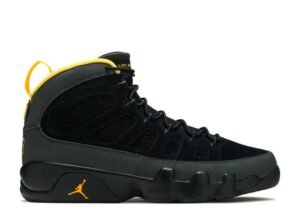 JORDAN RETRO 9 'DARK CHARCOAL UNIVERSITY GOLD'