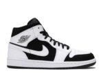 Air Jordan 1 Mid White Black Réplica
