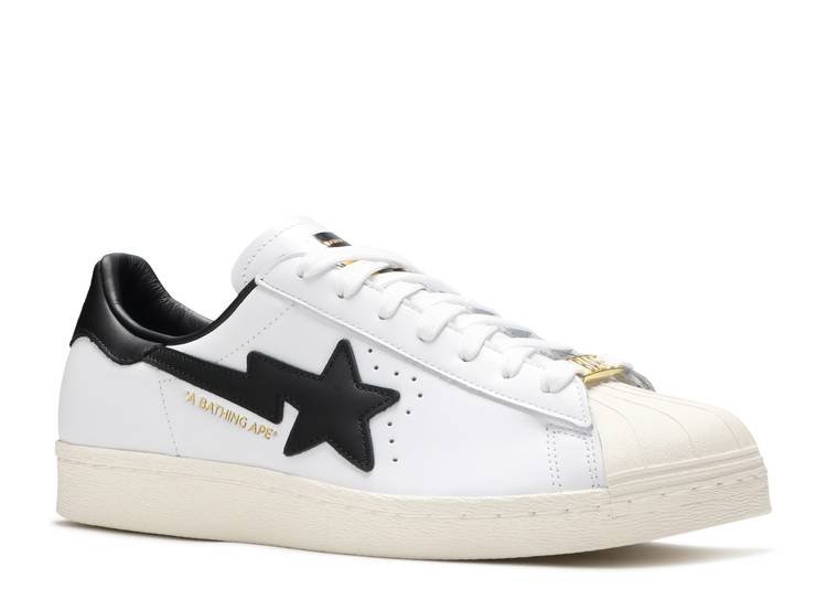Adidas Superstar BAPE White Black Réplica