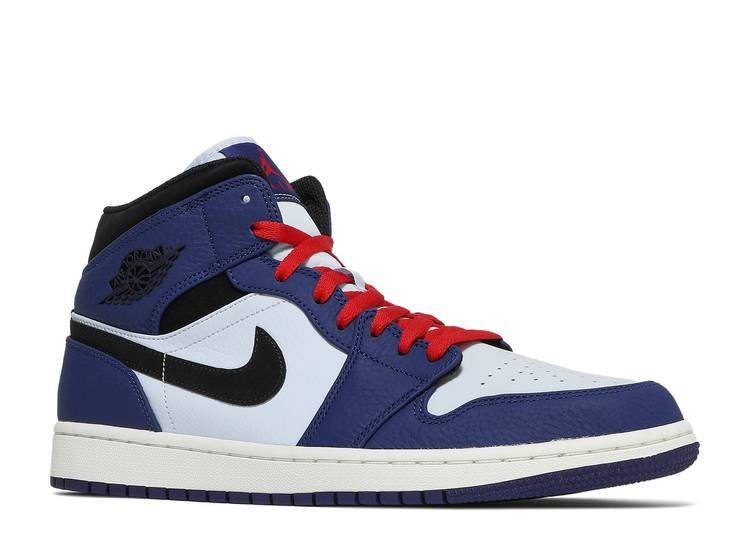 Air Jordan 1 Mid Navy Blue Red Réplica