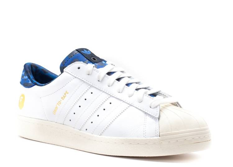 Adidas Superstar BAPE White Blue Réplica