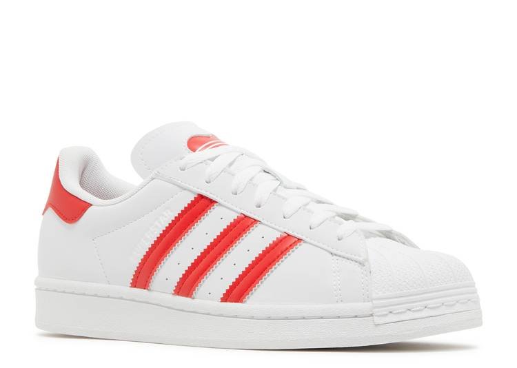 Adidas Superstar White Vivid Red Réplica