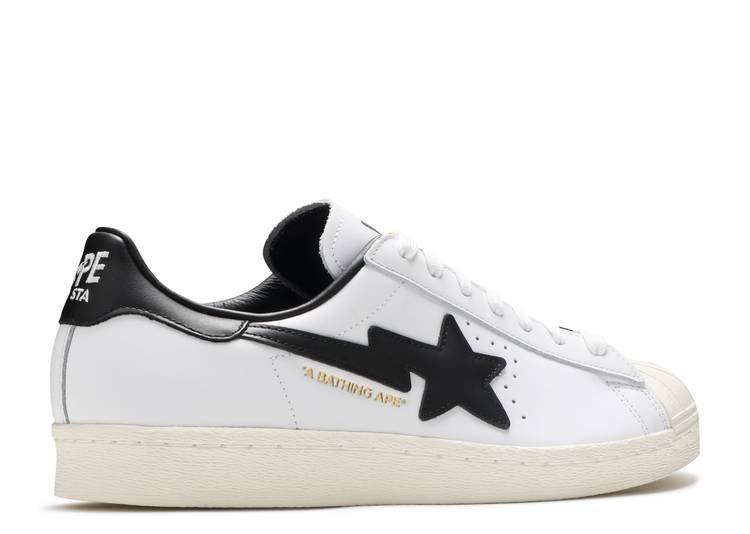 Adidas Superstar BAPE White Black Réplica