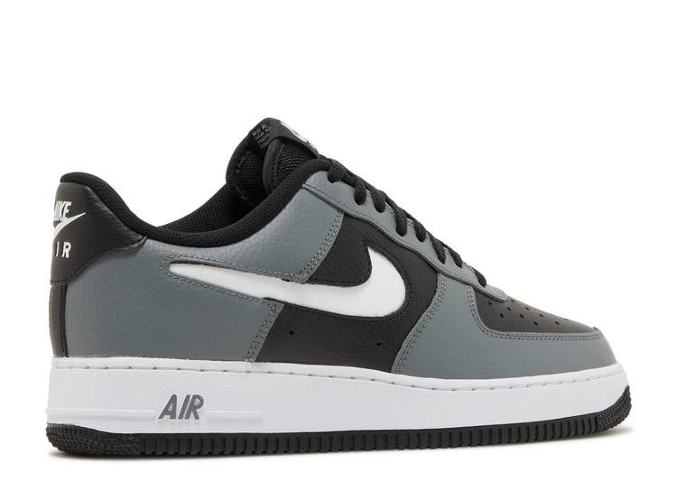 Air Force 1 Grey Black Cut Out Swoosh Réplica