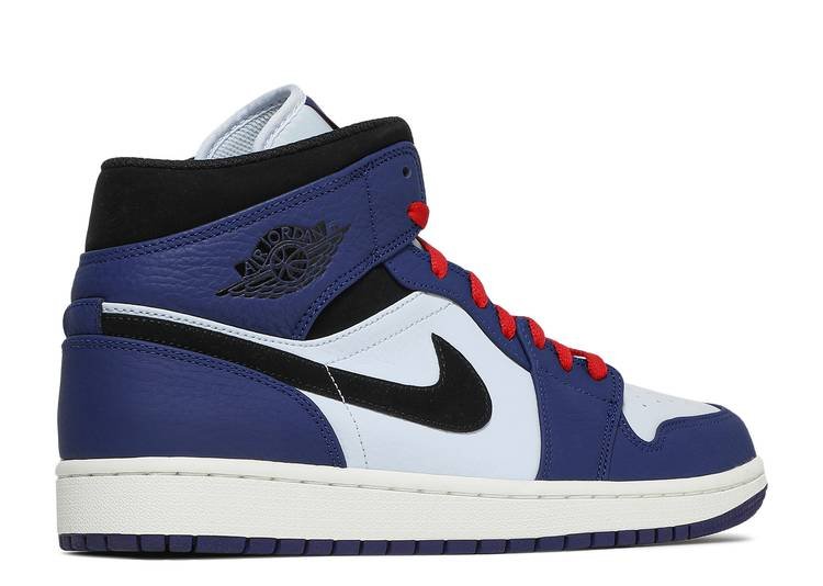 Air Jordan 1 Mid Navy Blue Red Réplica