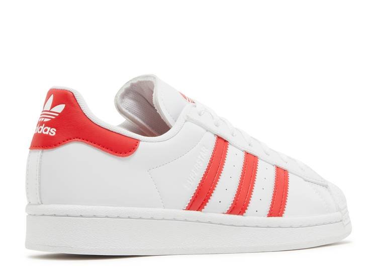Adidas Superstar White Vivid Red Réplica