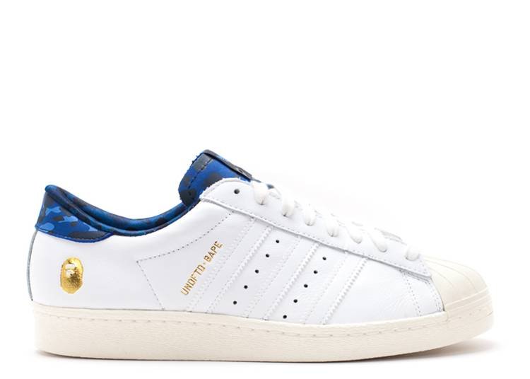 Adidas Superstar BAPE White Blue Réplica