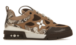 LOUIS VUITTON SKATE SNEAKER BROWN SNAKESKIN