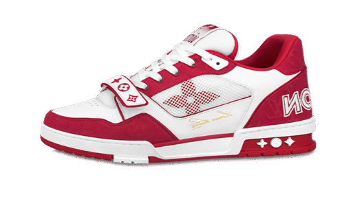 Louis Vuitton Trainer Sneaker White Red Réplica