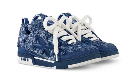 Louis Vuitton Skate Sneaker Denim Blue Réplica