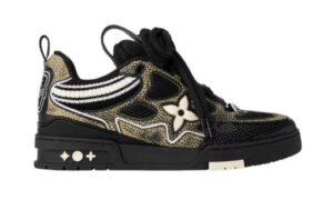 LOUIS VUITTON SKATE SNEAKER BLACK GREEN SNAKESKIN
