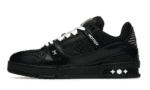 LOUIS VUITTON TRAINER SNEAKER BLACK EMBOSSED MONOGRAM