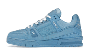 LOUIS VUITTON TRAINER SNEAKER BLUE EMBOSSED MONOGRAM