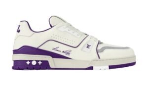 LOUIS VUITTON TRAINER SNEAKER WHITE PURPLE