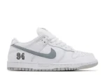 SB DUNK LOW SUPRME 'WHITE METALLIC SILVER'