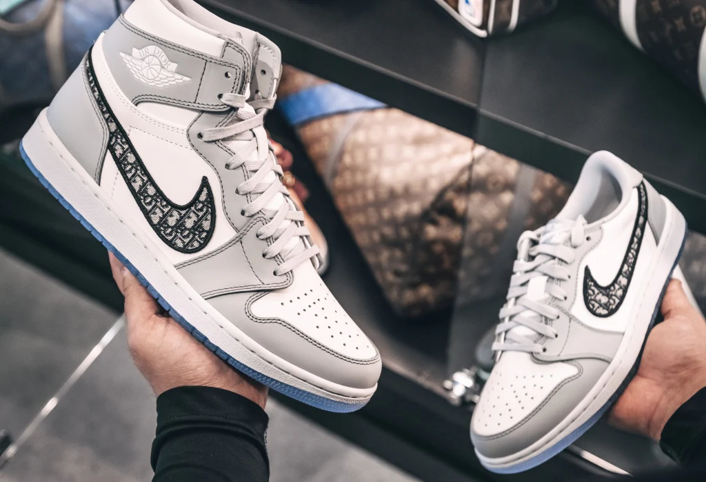 comparación ajuste Jordan y Nike réplica