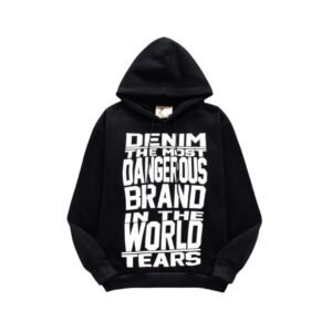 SUDADERA DENIM TEARS NEGRO BLANCO