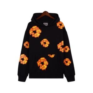 SUDADERA DENIM TEARS FLORAL NEGRO