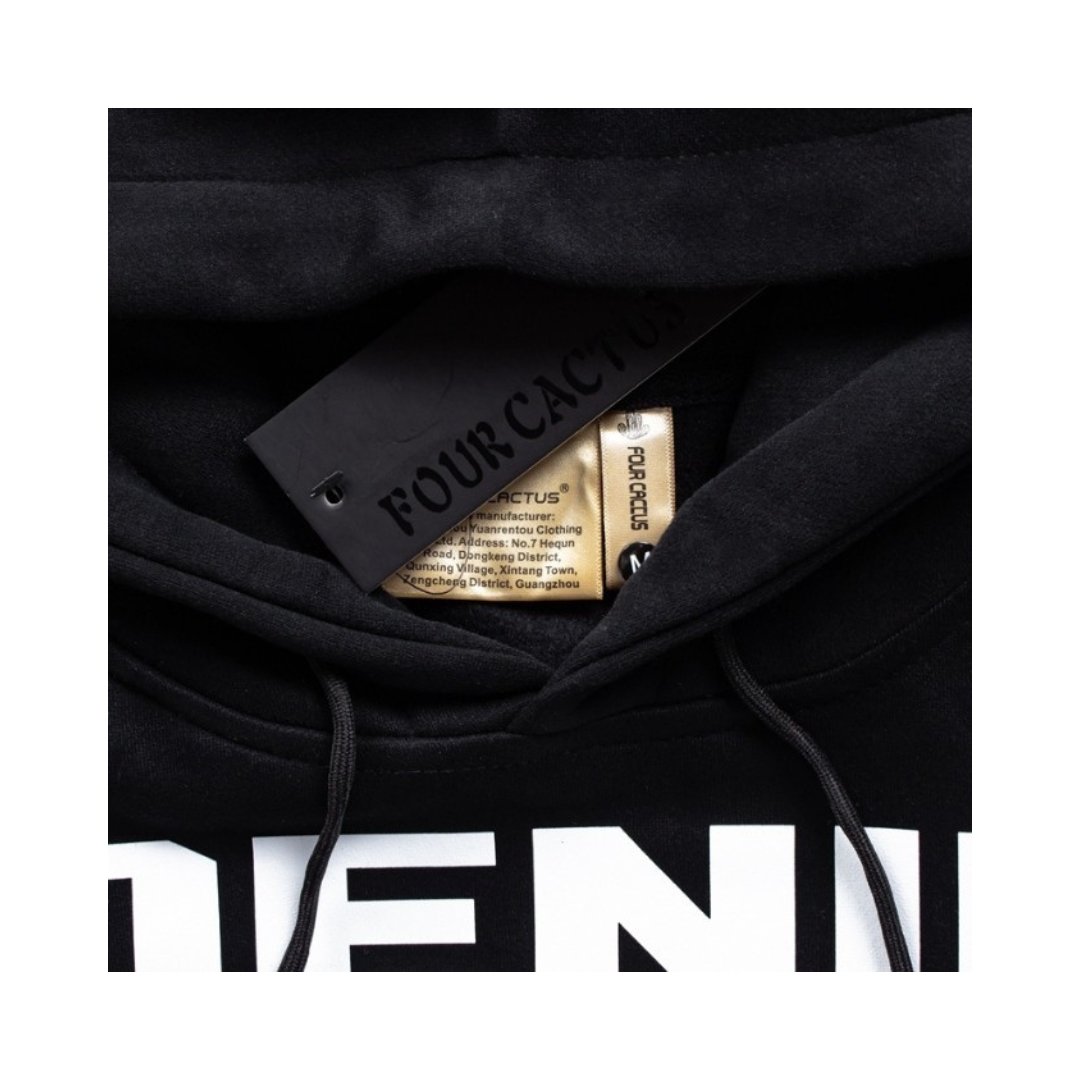 SUDADERA DENIM TEARS NEGRO BLANCO - Imagen 4