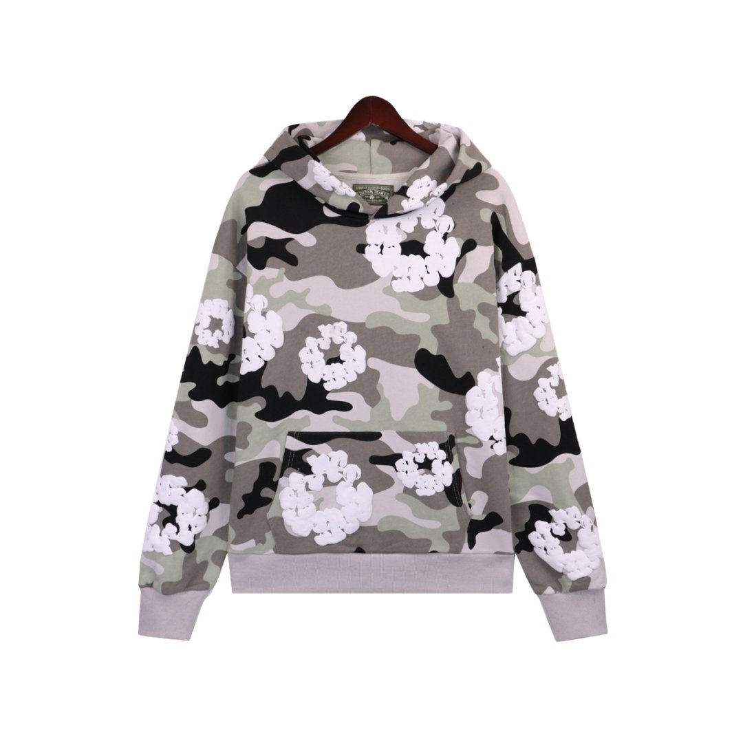 SUDADERA DENIM TEARS CAMUFLAJE GRIS