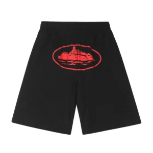 SHORTS CORTEIZ ALCATRAZ NEGRO ROJO