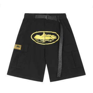 SHORTS CORTEIZ ALCATRAZ NEGRO AMARILLO
