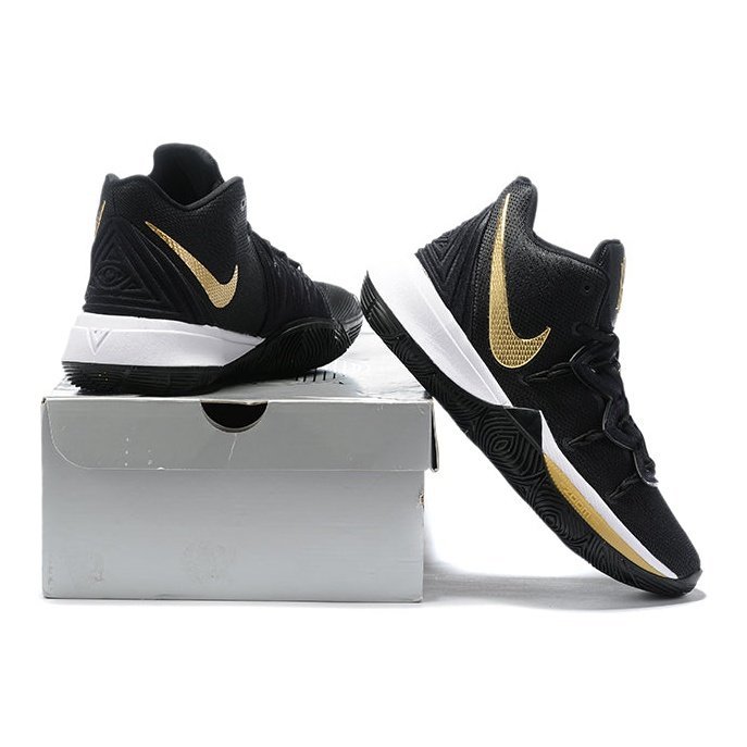 NIKE KYRIE 5 x BLACK METALLIC GOLD RÉPLICAS - Imagen 6