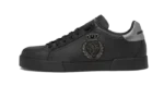 DOLCE & GABBANA PORTOFINO CUERO NAPPA CON PARCHE DE CORONA NEGRAS