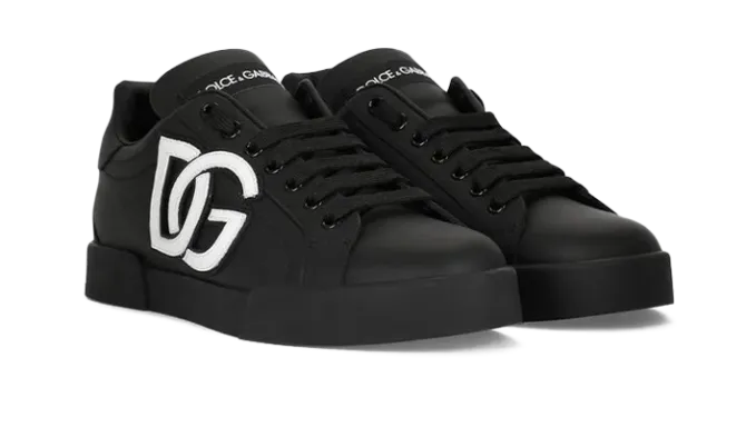 DOLCE & GABBANA PORTOFINO CUERO CON LOGO DG NEGRAS - Imagen 4