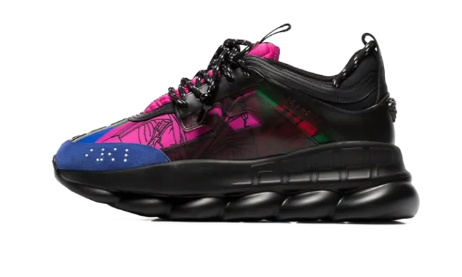 VERSACE CHAIN REACTION BLUE BLACK FUCHSIA RÉPLICA - Imagen 2