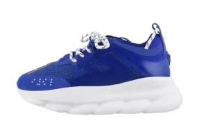 VERSACE CHAIN REACTION BLUE MESH RUBBER SUEDE RÉPLICA