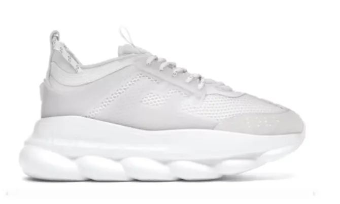 VERSACE CHAIN REACTION WHITE MESH RUBBER SUEDE RÉPLICA - Imagen 3