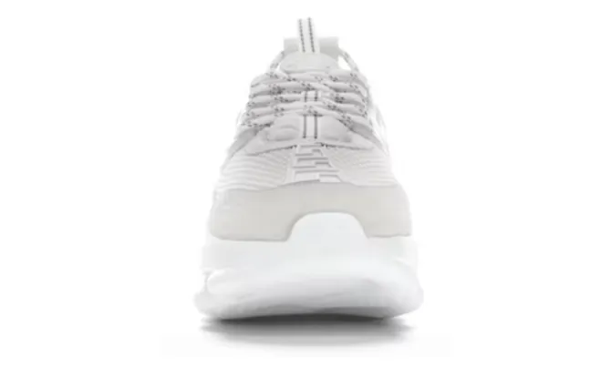 VERSACE CHAIN REACTION WHITE MESH RUBBER SUEDE RÉPLICA - Imagen 4