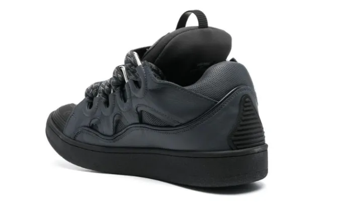 LANVIN CURB LACE-UP GREY - Imagen 3