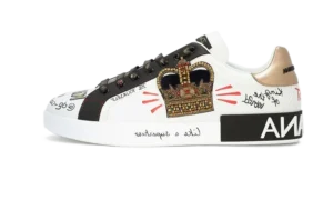 DOLCE & GABBANA PORTOFINO NAPPA ESTAMPADA CON PARCHE BLANCAS
