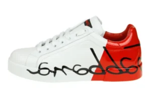 DOLCE & GABBANA PORTOFINO SNEAKERS ROJAS BLANCAS