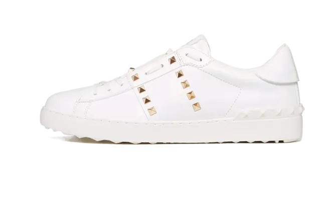 VALENTINO GARAVANI SNEAKER ROCKSTUD BLANCAS DORADAS - Imagen 2