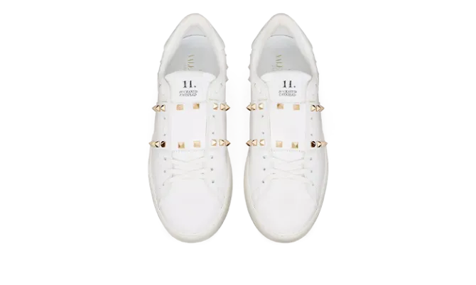 VALENTINO GARAVANI SNEAKER ROCKSTUD BLANCAS DORADAS - Imagen 3