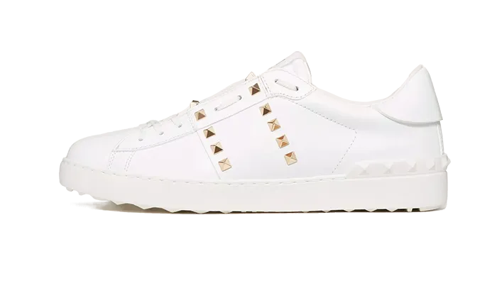 VALENTINO GARAVANI SNEAKER ROCKSTUD BLANCAS DORADAS